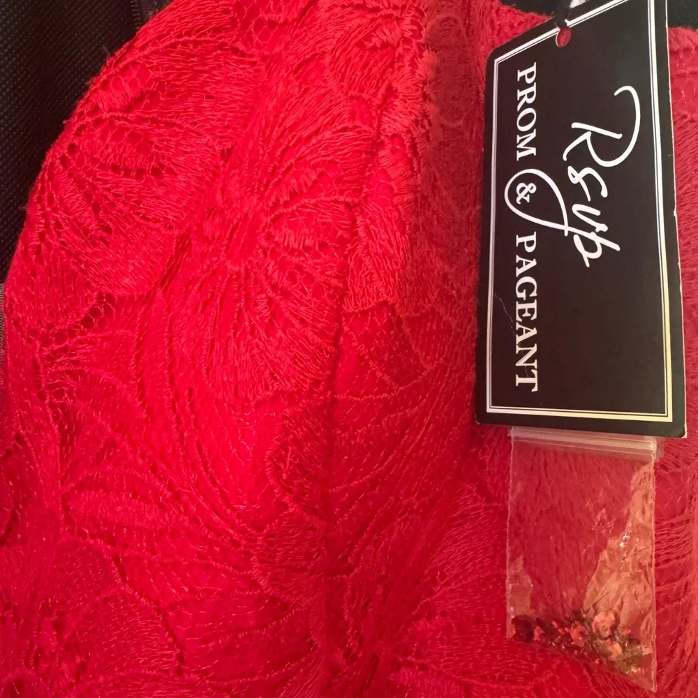 NWT Rachel Allan Red Prom Dress - Picture 5 of 14
